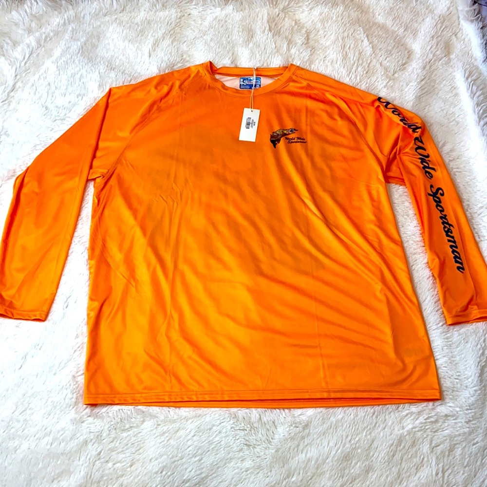 World Wide Sportsman 2XL Orange Long Sleeve Top - Picture 3 of 6